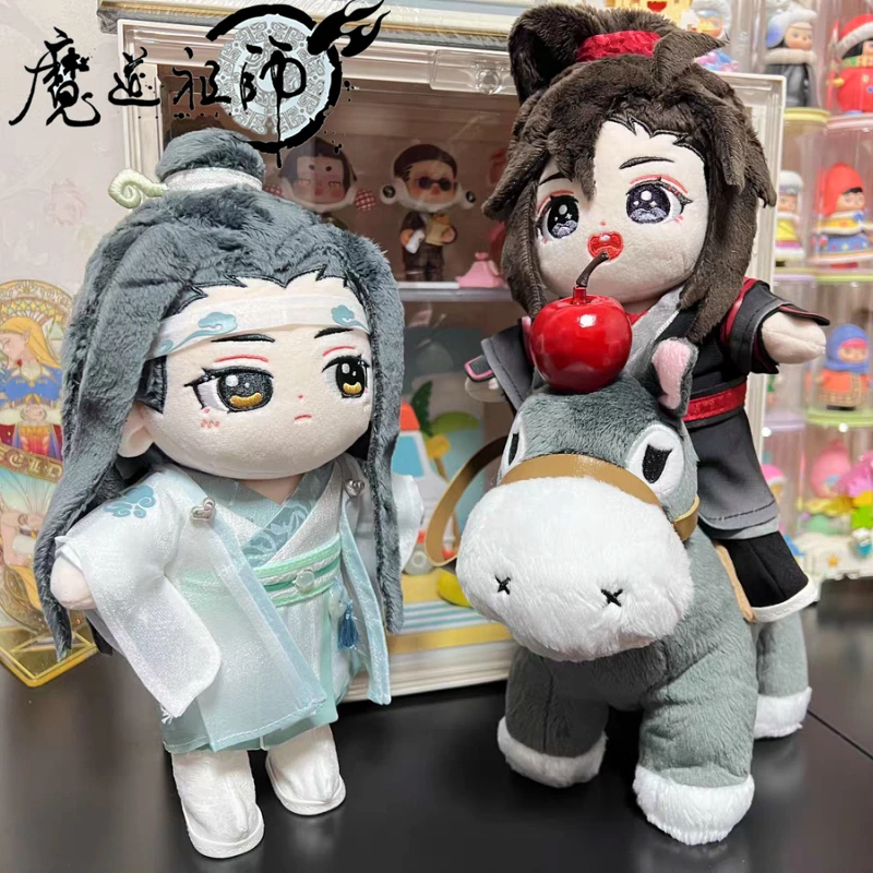 

Anime Mo Dao Zu Shi Plush Dolls Figure Wei Wuxian Lan Wangji Little Apple Donkey Plushie Toy Soft Stuffed Dress Up Gift Children