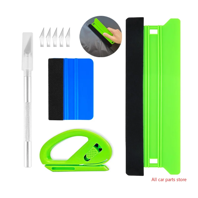 Clearance saleCar Vinyl Wrap Window Tint Film Tool Kit 4 Inch/8.3 inch Felt Squeegee Applicator Safety Vinyl Cutter Wallpaper Sm