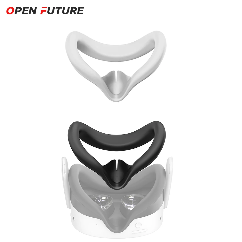 غطاء الوجه لـ Meta Quest 3S قناع عين من السيليكون خفيف مانع للتسرب ومقاوم للعرق قناع عين VR Face لـ Quest 3SAccessoies