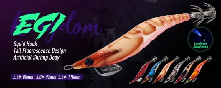 Kingdom SP Angelköder 5,8 g 8,7 g 10 g Tintenfisch Jigs Künstlicher Tintenfisch Haken Jigging Köder Meeresangeln Tintenfisch EGI Leuchtender Köder – Detail 3