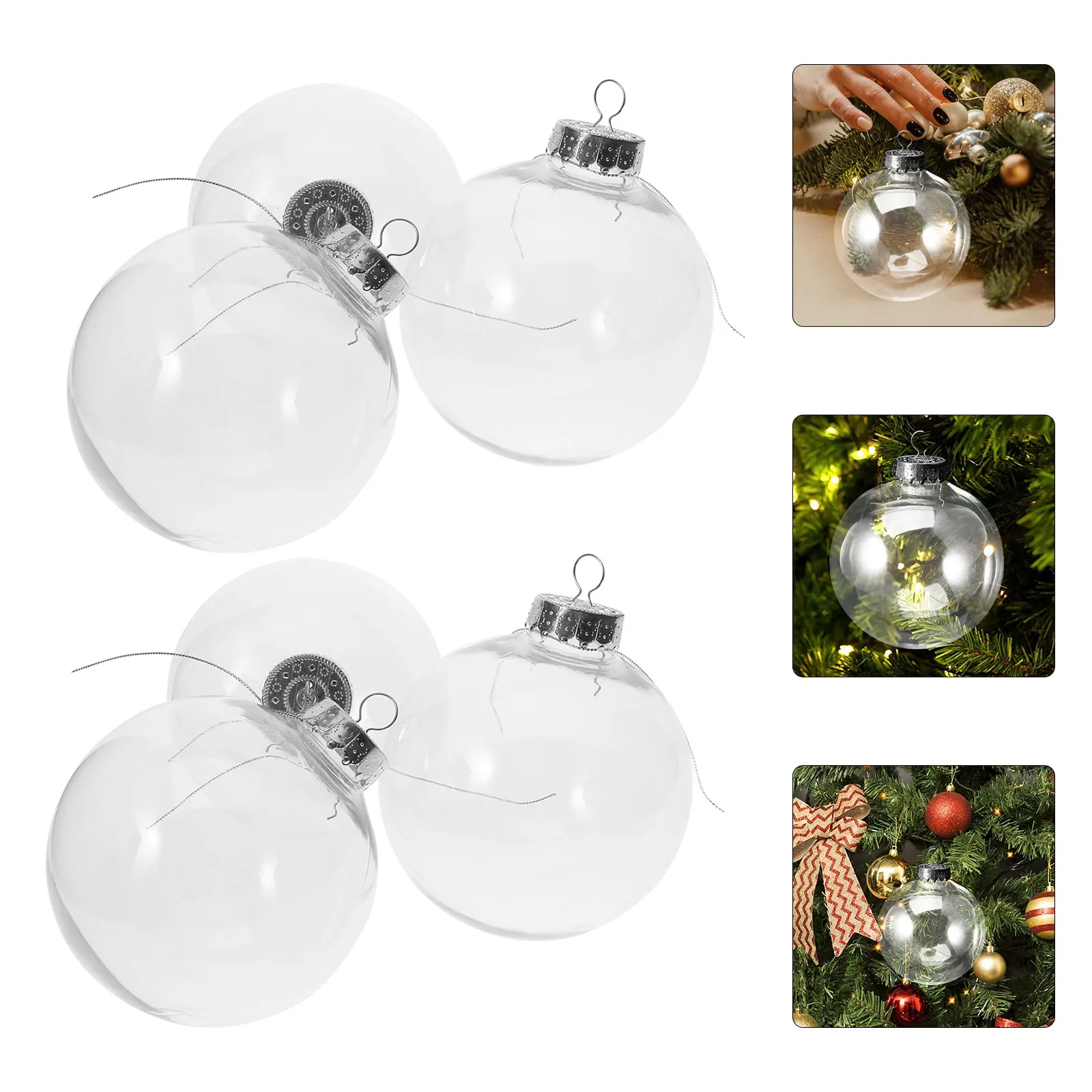 

10 Pcs Creative Christmas Decorations Ornament Ball Delicate Details Balls Ornaments