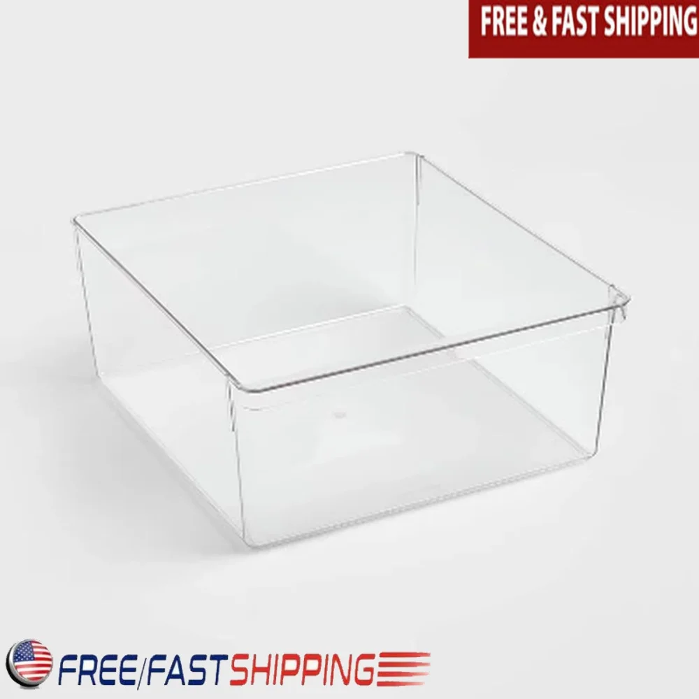 

Очень большой прозрачный органайзер для холодильника, кладовой, контейнер с открытым верхом для хранения фруктов, овощей, банки для мытья рук, морозильная камера, безопасный легкий вес