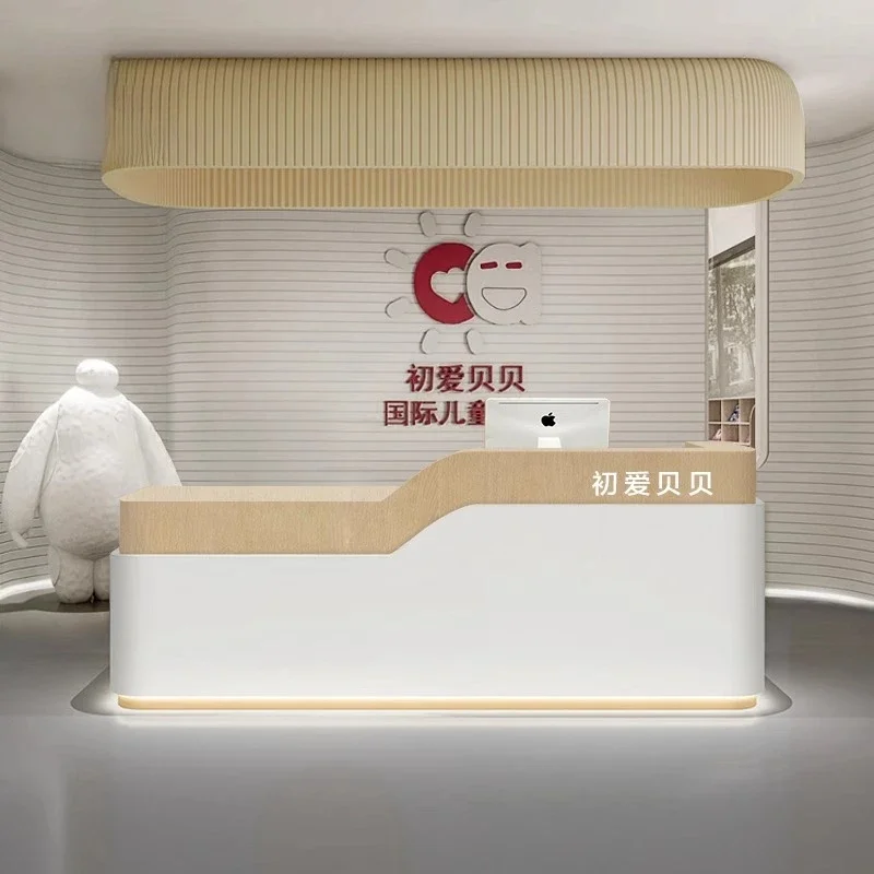 Children's Dance Studio Custody Education Front Desk Kindergarten Art Art Training Institution Reception Desk Store checkout
