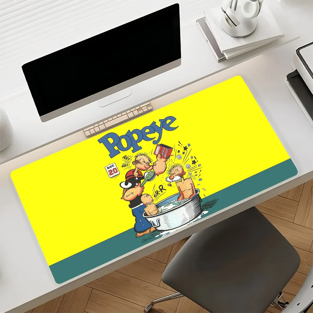 Cartoon Cute P-Popeye Mouse Pad Anti Slip Rubber Edge Locked Thickened Laptop Gaming Desk Mat