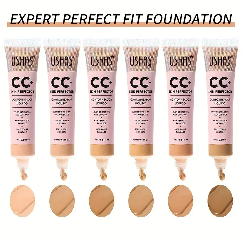 6Color Concealer Face Base Liquid Foundation Full Coverage Makeup Long Lasting Waterproof Concealer Whitening CC Cream Cosmetics