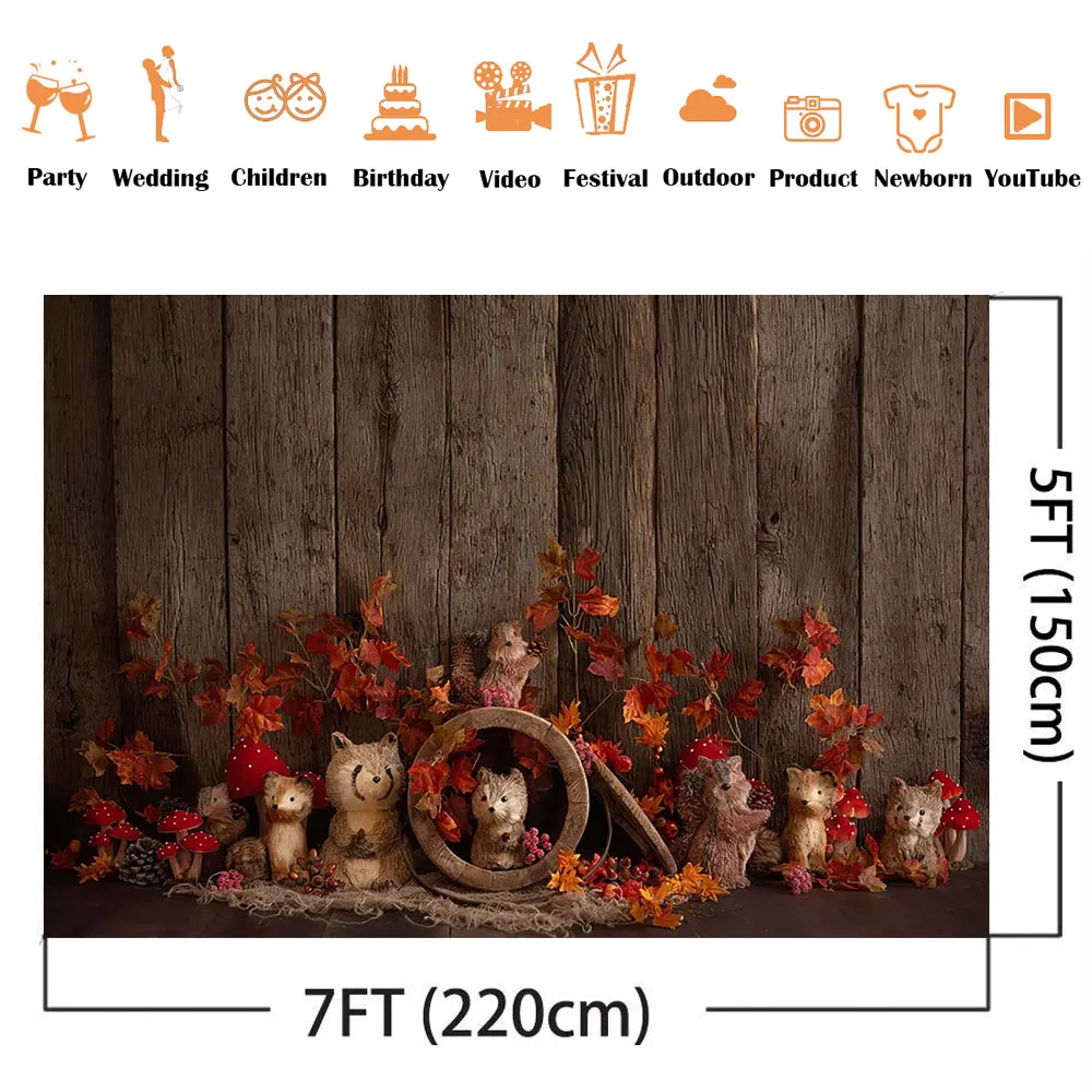 Toile de fond de photographie de terrier d'automne, petite SLaura, arrière-plan de portrait, arrière-plan de Smash de gâteau d'enfants de nouveau-né, feuilles d'érable, studio photo