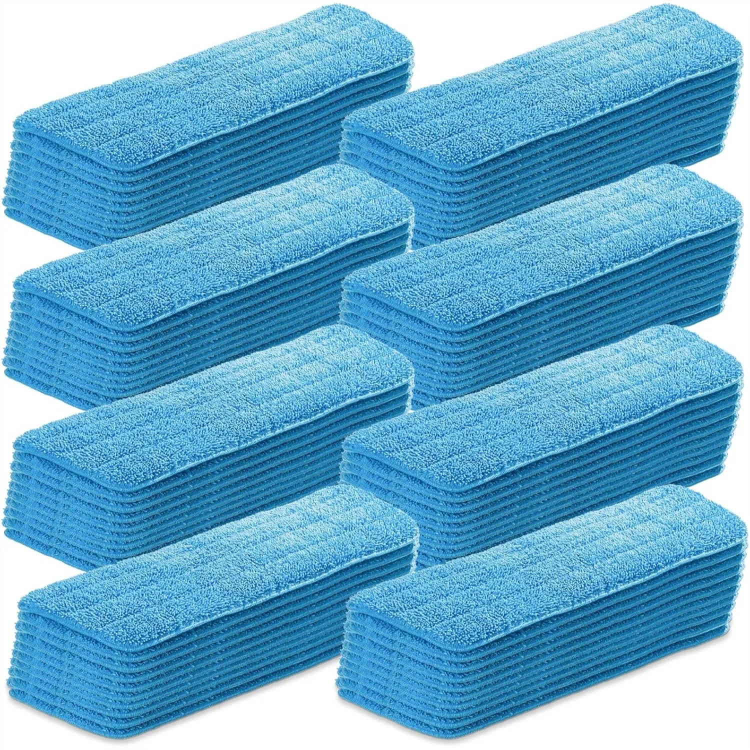 

40 Pack Microfiber Mop Pads for Hardwood Floors, Machine Washable Reusable Flat Mop Heads with Hook and Loop for Water Spray Mop
