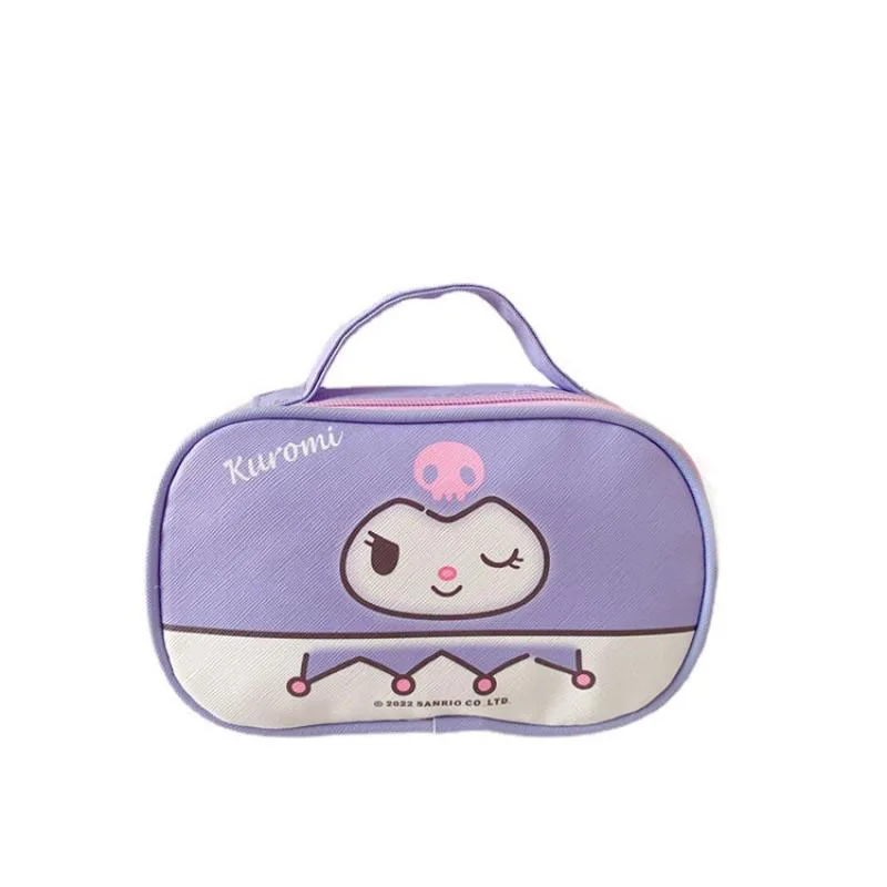 

Sanrio Hellokitty Mymelody Kuromi Purin BadBadtz-maru Cinnamoroll Cute Cosmetic Bag Travel Wash Bag Large Capacity Portable