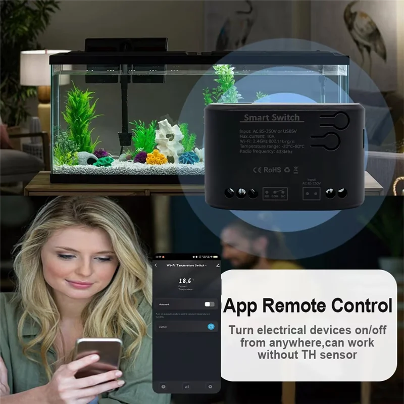 Умный переключатель AA60 Tuya Wi-Fi, умный переключатель температуры, умный переключатель с датчиком термостата
