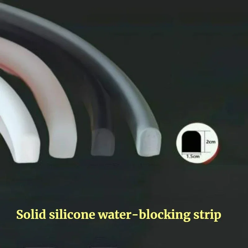 

1PCS Size 15x20mm Solid Silicone Water Blocking Strip Bathroom Sink Dry Wet Separation Waterproof Artifact