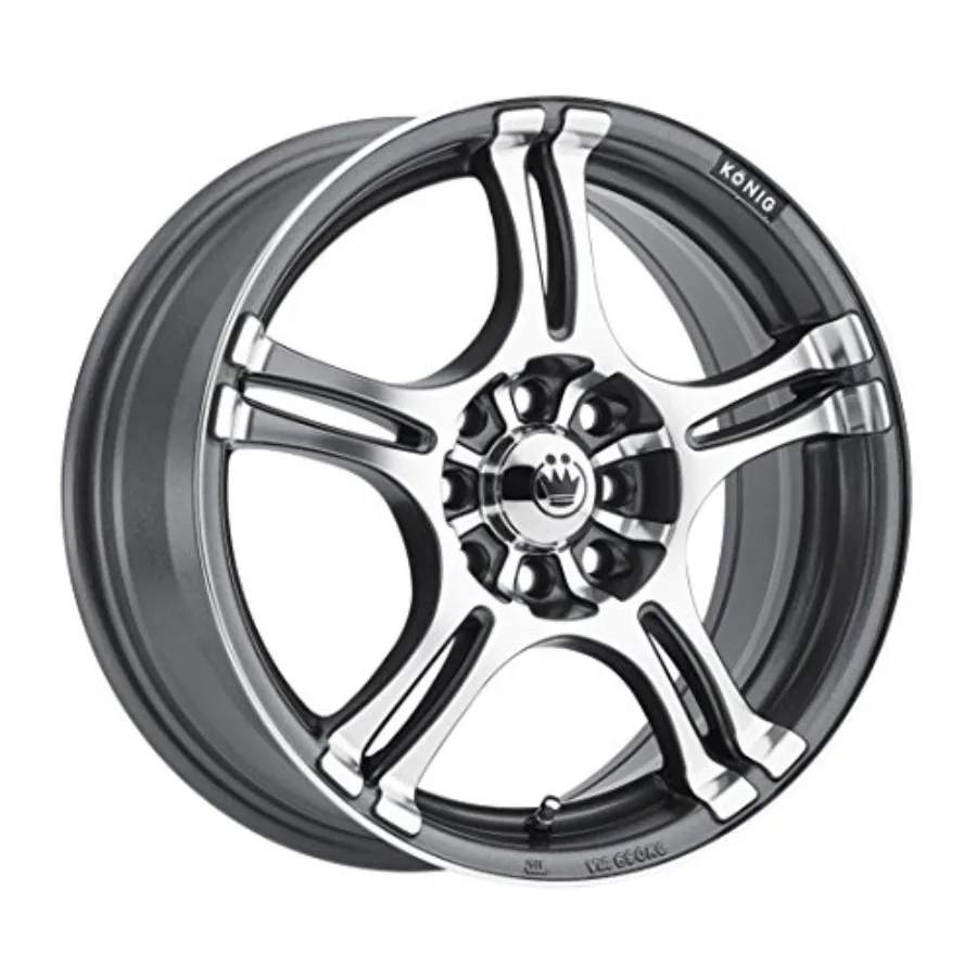 

Konig Incident Graphite Machined Wheel 15x6.5 4x100mm for Performance Driving