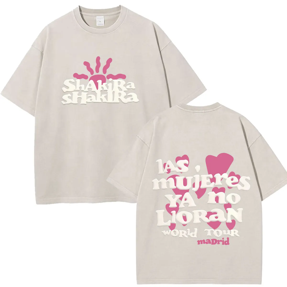 Shakira Las Mujeres Ya No Lloran 2026 Tour Print Vintage Washed Fan Geschenk T-Shirts Herren Damen Mode Locker Lässig Baumwoll-T-Shirt – Detail 28