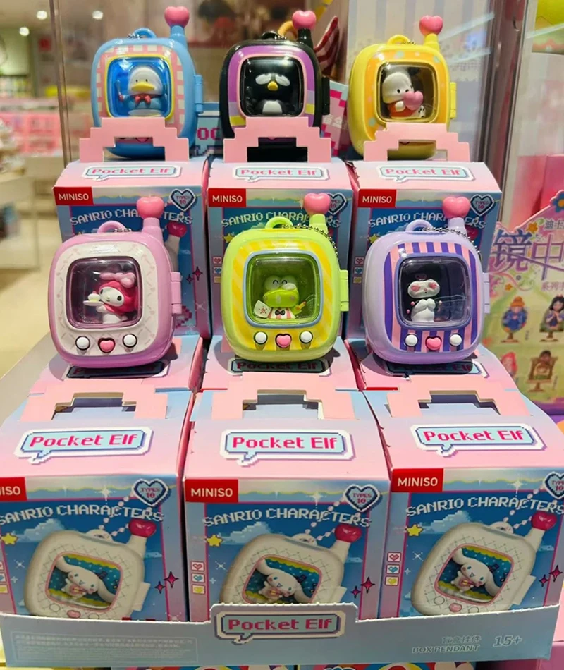 

Genuine Cartoon Pocket Elf Pendant Series Blind Box Hellokitty Melody Anime Figure Decoration Collection Toys Cinnamoroll