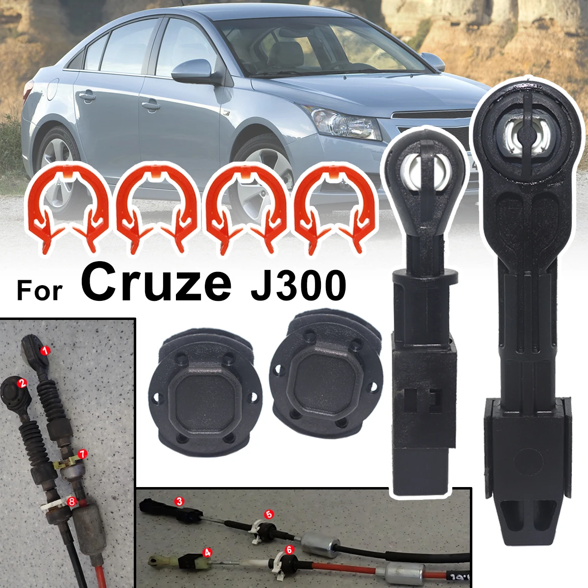 

Gear Shift Cable Linkage End Rod Bushing For Chevrolet Cruze J300 2008-2016 Gearbox lever Selector Collet Transfer Shifter Clip