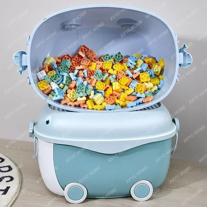Home Creative Dolphin Storage Boxes Cartoon Toy Organizer Box Snacks Baby Clothes Large Capacity Box Storage Plastic