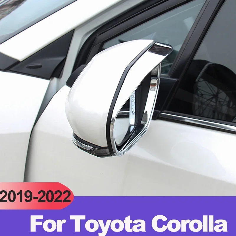 For Toyota Corolla 2019 2020 2021 2022 2023 2024 E210 ABS Car Rearview Mirror Rain Eyebrow Rainproof Covers Trim Accessories