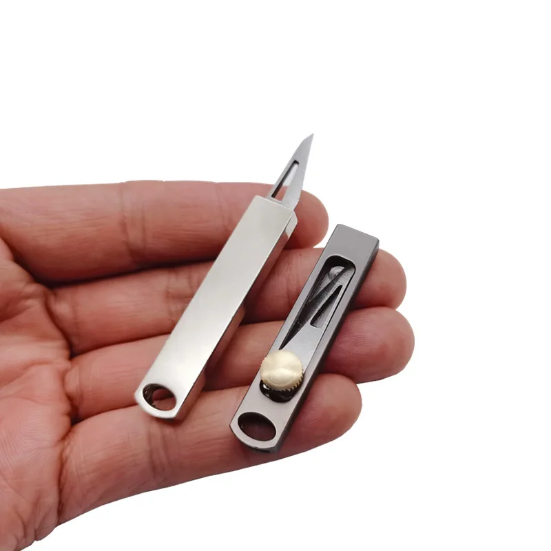 MINI couteau en acier inoxydable, porte-clés suspendu, Mini voiture d'auto-défense EDC outil d'extérieur pendentif couteau Express