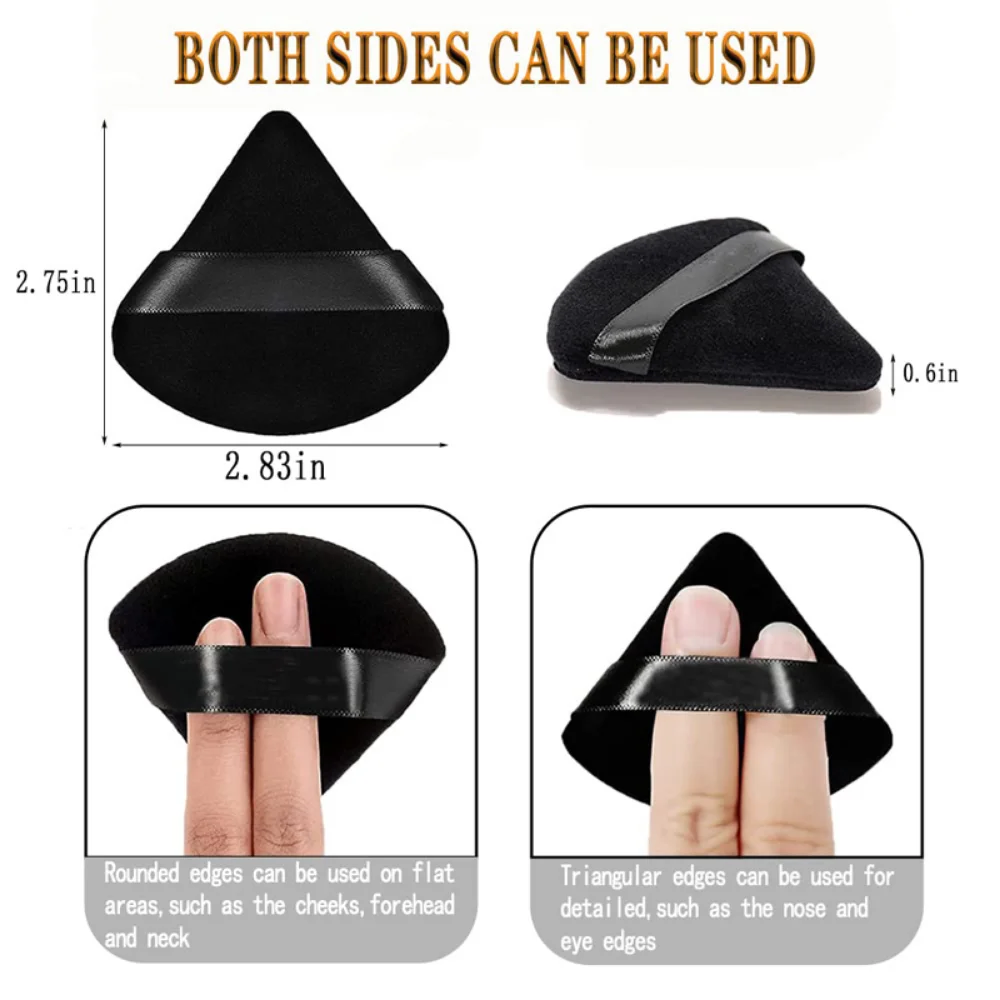 2/3/4/6Pcs Triangle Powder Puff Face Makeup Sponge Soft Velvet Cosmetic Puff Foundation Puff Makeup Blender Beauty Make Up Tool