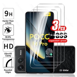 For Poco F6 5G Glass 3Pcs Full Cover Tempered Glass On Pocof6 Pocof6pro Poko Little F 6 Pro 6Pro F6Pro 9H Screen Protectors Film