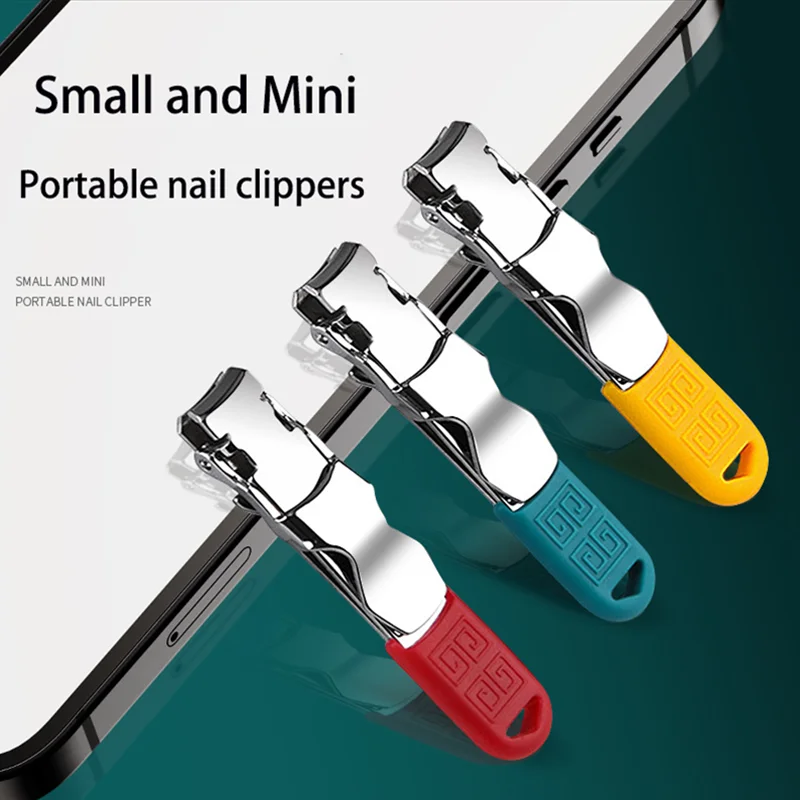 1pcs Nail Clipper Stainless Steel Foldable Nail Cutter Trimmer Ultra-Thin Toenail Scissor Manicure Pedicure Tool