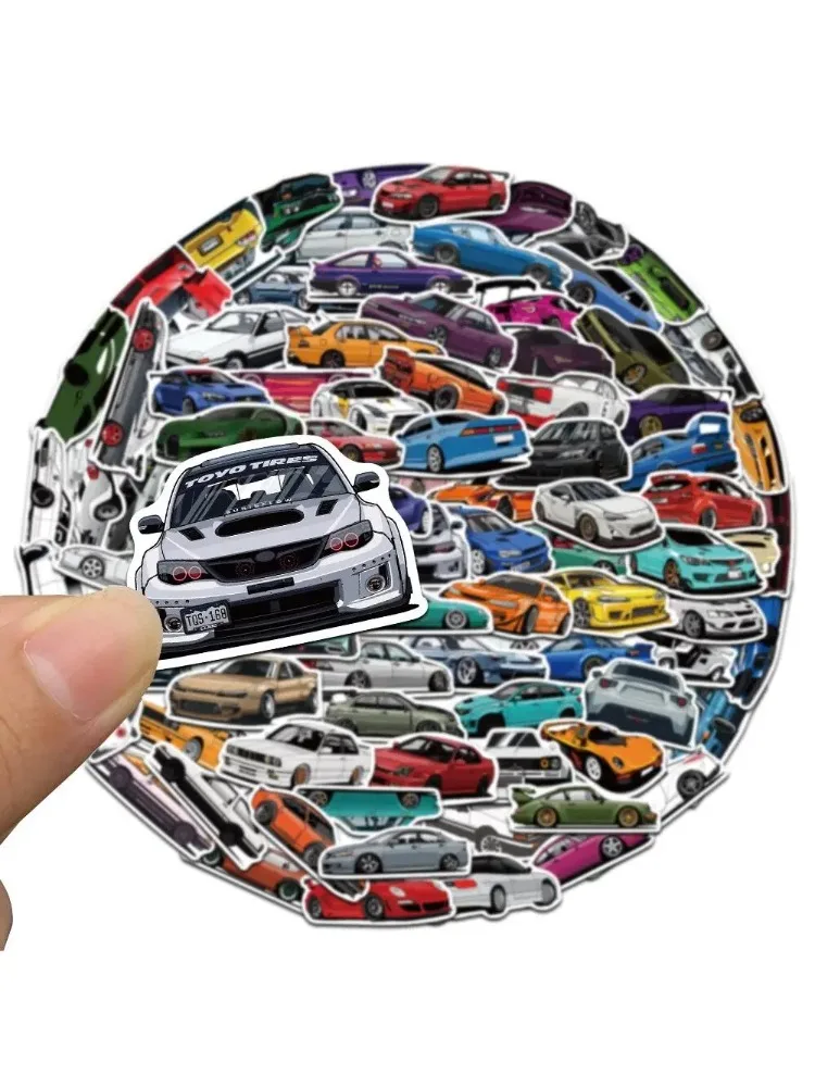 AliExpress NONE 50/100PCS JDM Racing Sticker Set, Waterproof Vinyl Decals for Laptop Guitar Luggage Bike Skateboard Car Decor