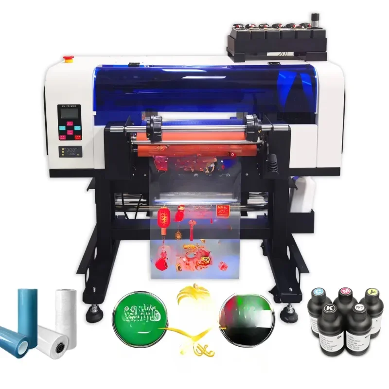 Easy To Operate 12 inches A3 30cm 30 cm UV DTF Roll To Roll Printer UV Clear Stickers Printer A3 UV DTF Printer xp600