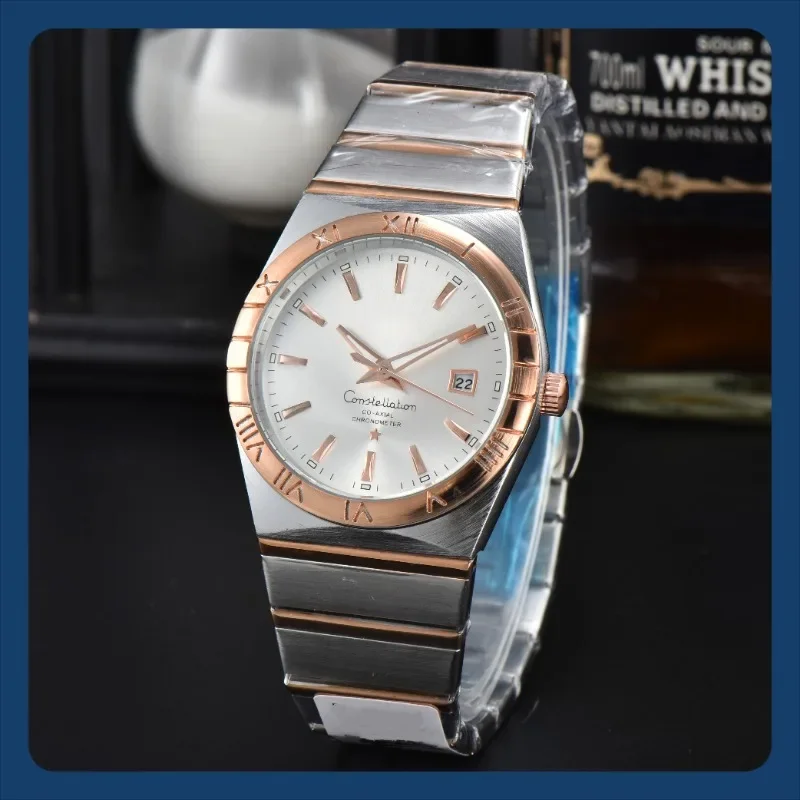 Luxury Lady Watch Constellation Fashion Couple Watch Calendar Roman Numerals Bezel 38mm Dial Men's and Women's Quartz Watch