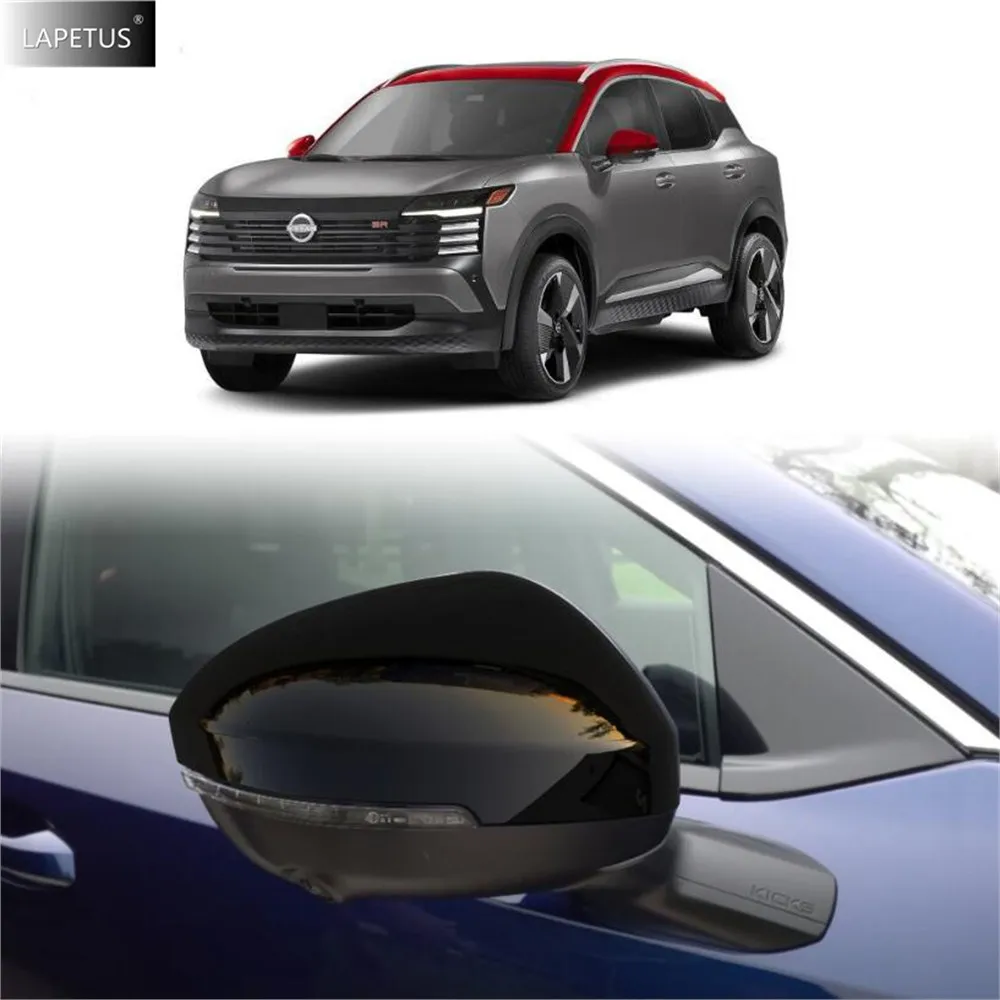 

Наружная дверь автомобиля, зеркало заднего вида, декоративная защитная крышка корпуса, накладка, подходит для Nissan Kicks 2025 2026, черный/хромированный