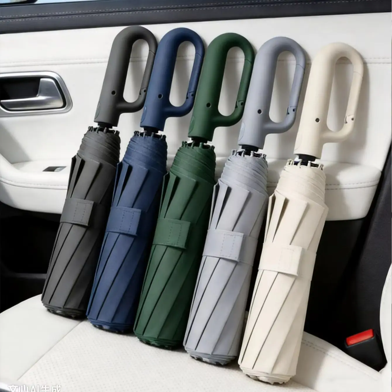 

Unisex Automatic Umbrella with Full-Open Ring Closure Design, 30 Ribs, Oversized Foldable, Dual-Canopy Sun Protection