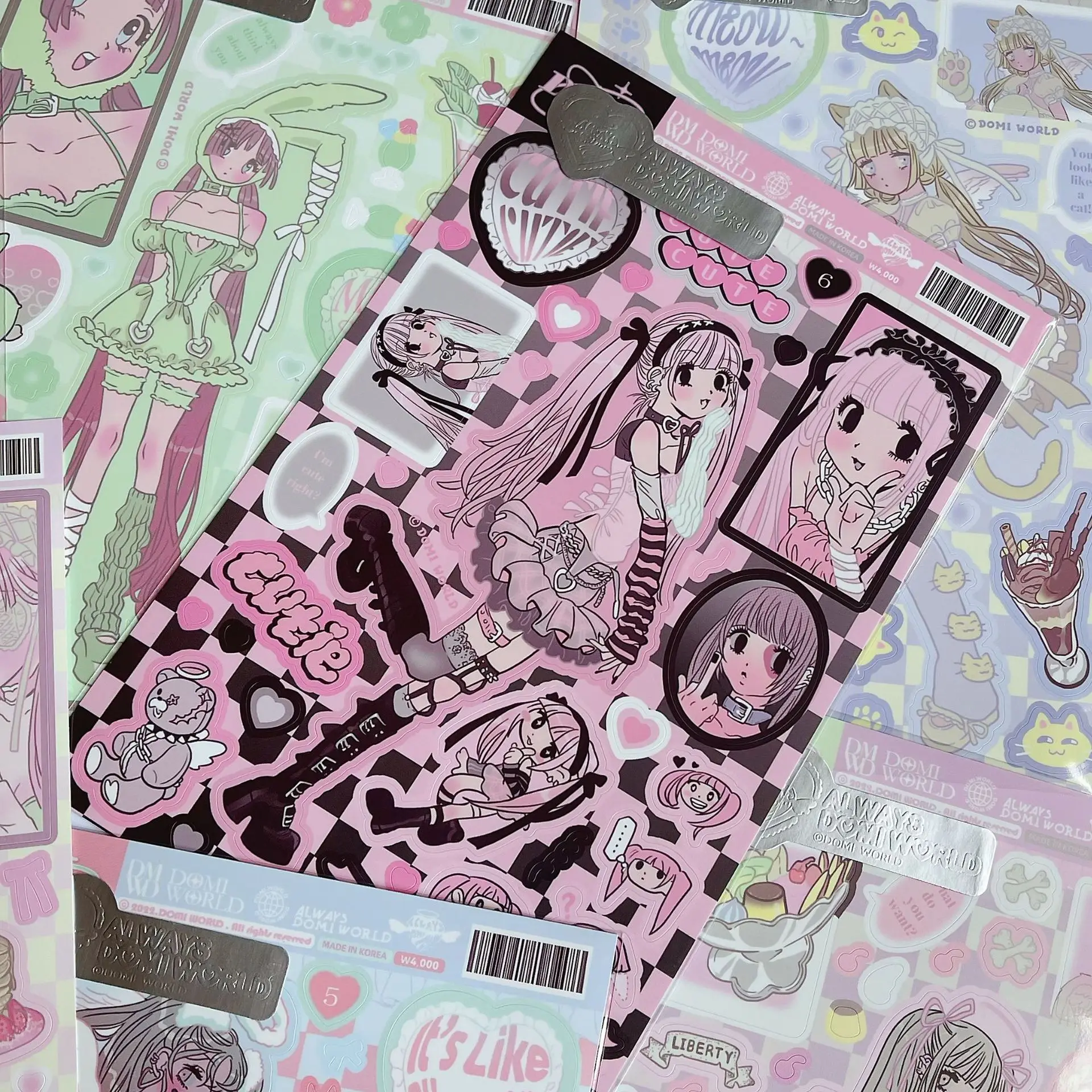 Autocollant Dessert SAFAngel coréen rick, bricolage scrapbooking collage coque de téléphone journal album cadeau décoration 6 pièces