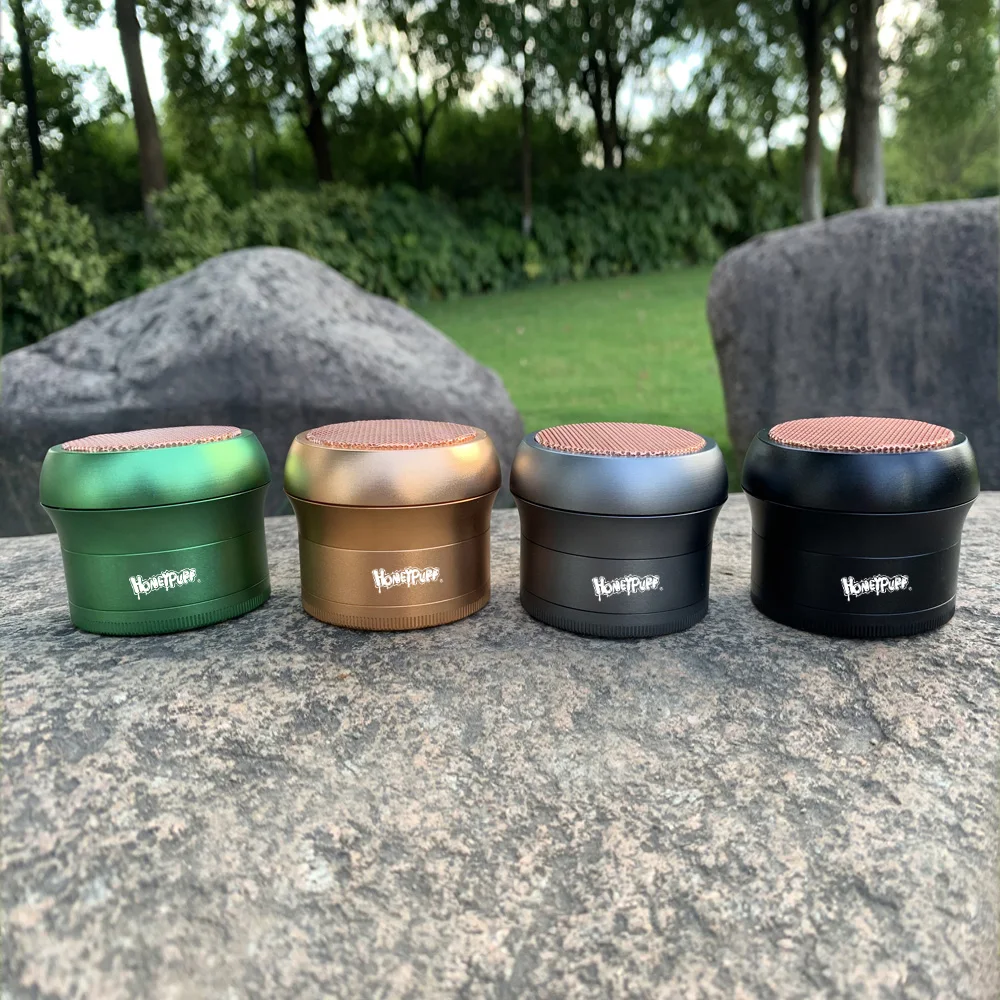 HONEYPUFF 63MM Metal Crusher Mushroom Style Aircraft Aluminum Crusher