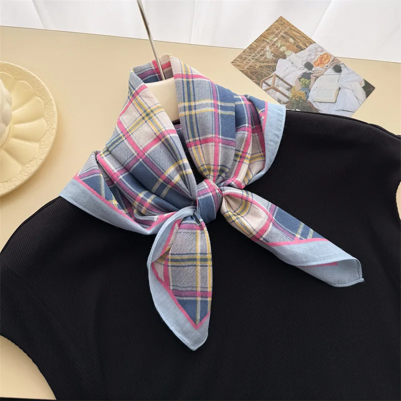 

Cotton Women's Scarf Square Hijab Female Turban Luxury Print Fashion Headscarf Bandana Shawl Handkerchief Neckerchief Wraps