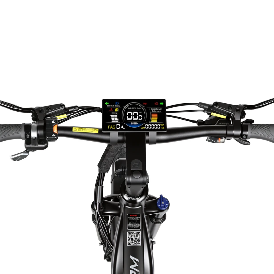 Electric Bike SAMBEIKE 1800W Peak Motor 31MPH 48V 20Ah Battery 26×4.0" Fat Tire Full Suspension Hydraulic Disc Brakes  8-Speed LCD Display Turn Signals 3 Riding Modes Electric Bike for Adults Commuting Mountain Off-Road Snow image 5