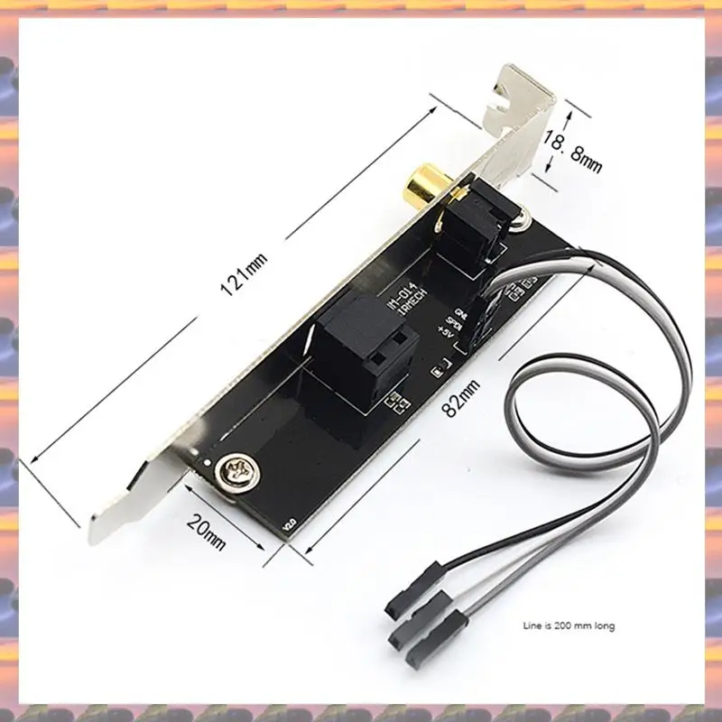 (Flash Sale) 2X 24Bit 192Khz Daughter Card SPDIF Optical And RCA Out Plate Cable Bracket Digital Audio Output For ASUS Gigabyte