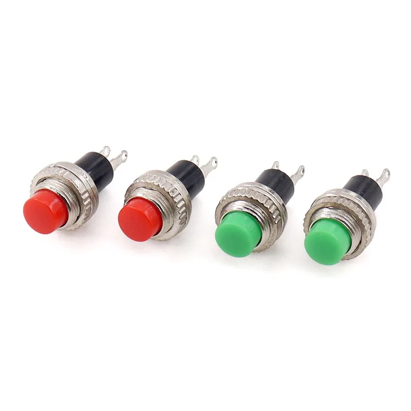 500pcs/lot DS-316 DS-314 Non-lock Self-resetting Round Button Switch Mounting Hole 10MM