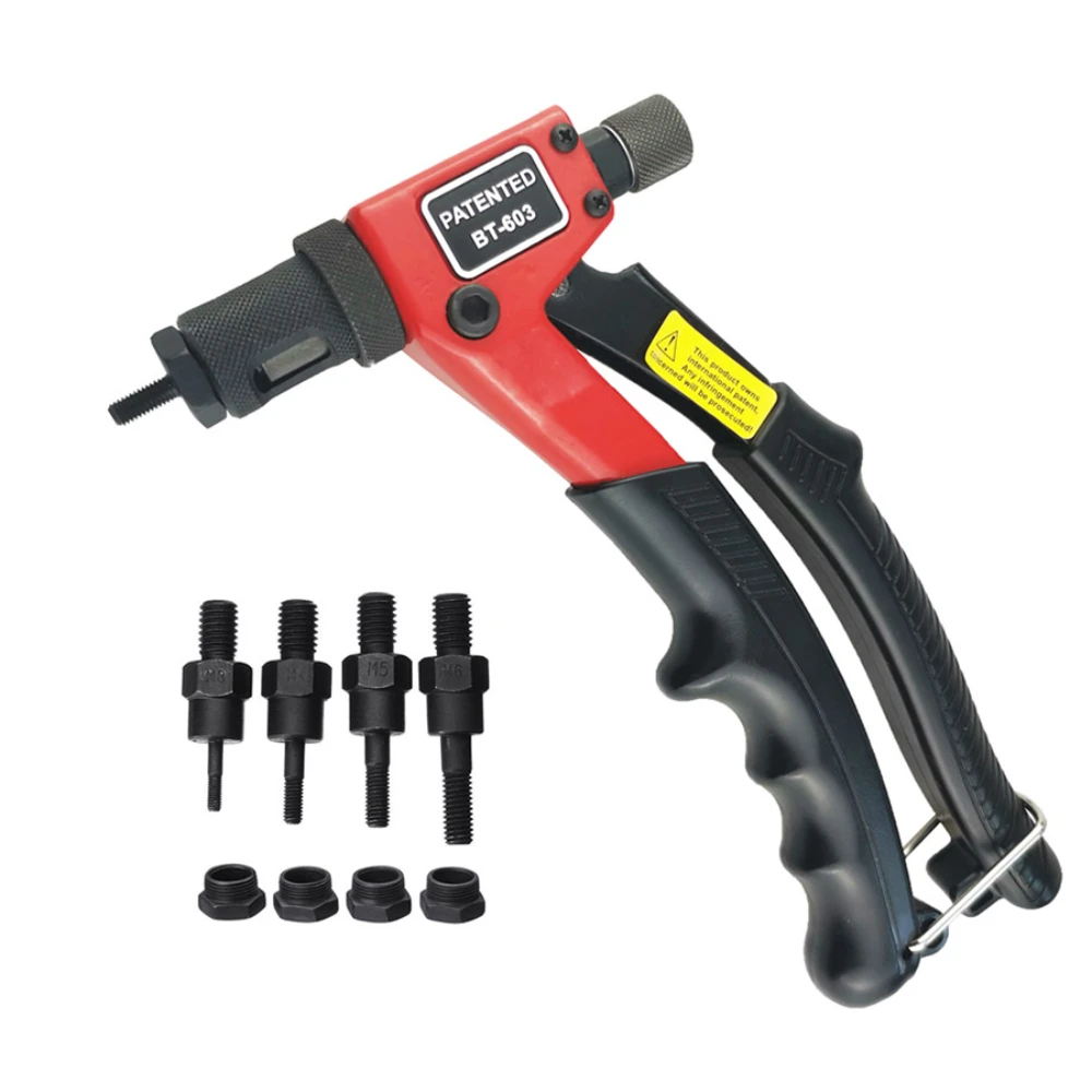 ALLSOME BT-603 Manual Riveter Gun (M3/M4/M5/M6) Hand Rivet Tool Kit Rivet Nut Setting Tool Nut Setter