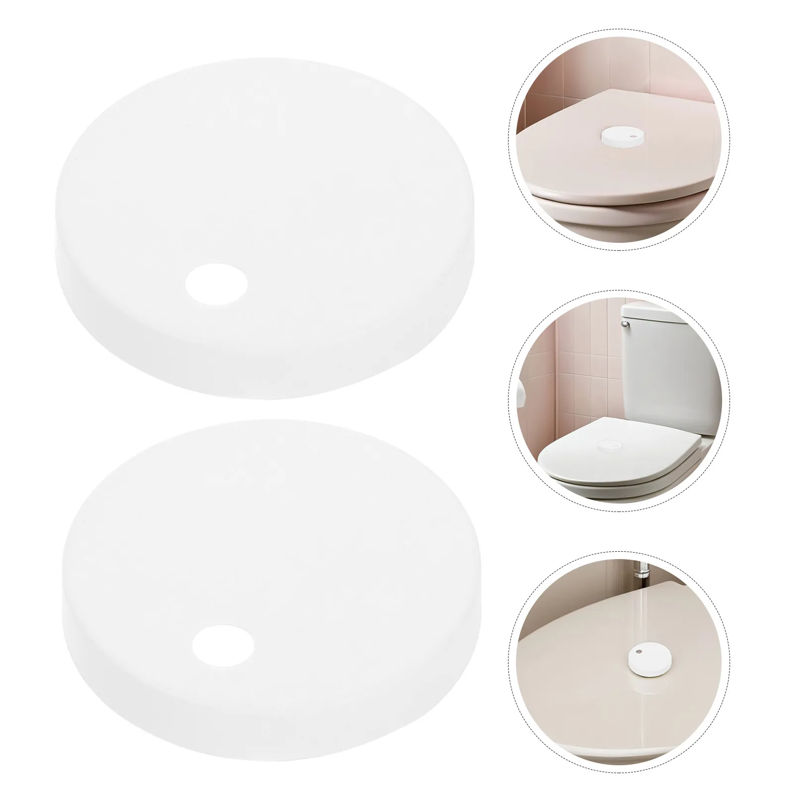

4 шт. пластиковые декоративные заглушки для винтов унитаза, универсальные накладки на болты 45 мм для петель сиденья унитаза, сменные, для ванной комнаты