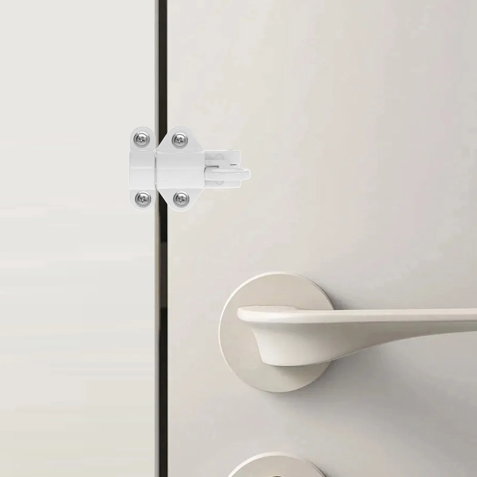 

6Pcs Aluminum Automatic Spring Latch Heavy Duty Door Window Security Bolt Self Closing Sliding Lock Spring Loaded Home Hardware