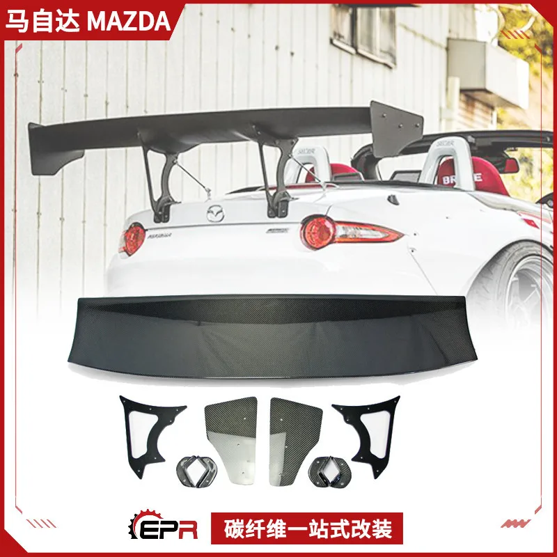 

Подходит для модификации из углеродного волокна Miata Mazda MX5 ND, большой хвост Rocket Rabbit GT, спойлер с фиксированным ветровым крылом