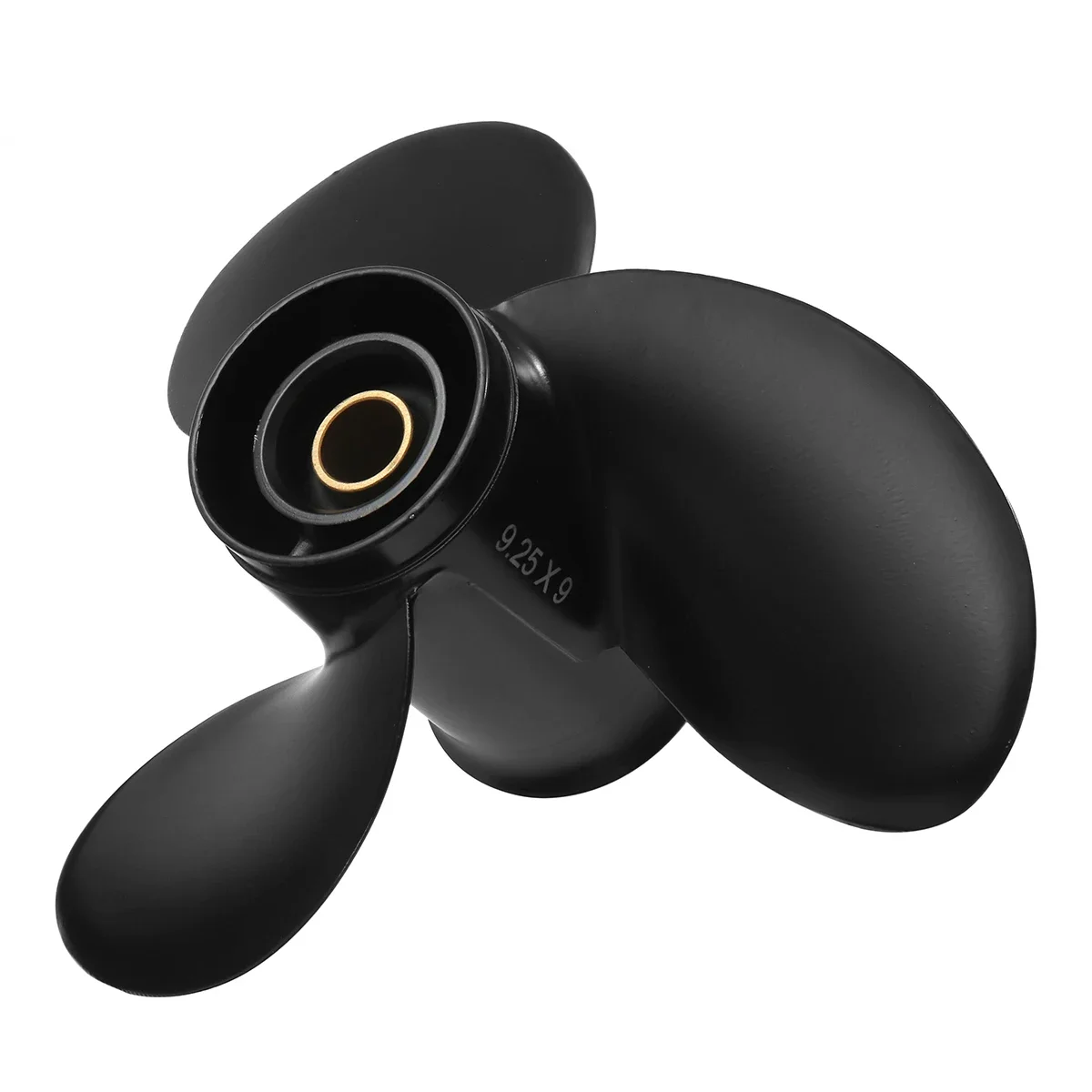 Hélice de alumínio para Tohatsu-Mercury fora de bordo, 3 lâminas, 9 1/4x9, 14 Spline Tooth, 9.9-18HP, 3BAB645180, 362B641010, 48-897750A11