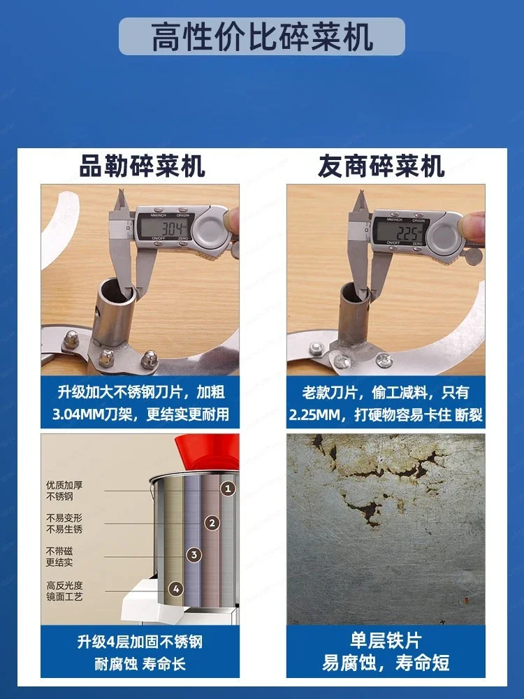 Vegetable shredder Commercial electric vegetable cutter Farm feeding chicken brake chopper vegetable