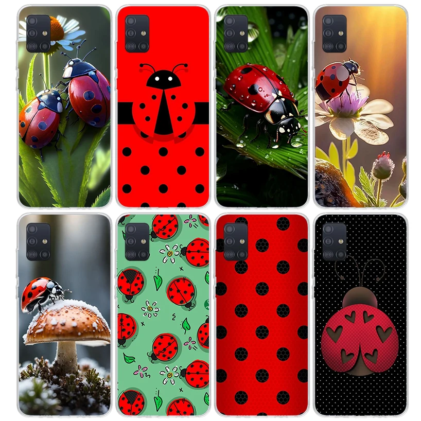 Insect Seven-Star ladybug Phone Case For Samsung Galaxy A51 A50S A71 A70 A41 A40 A31 A30S A20E A20S A21S A10S A6 A7 A8 A9 Back C