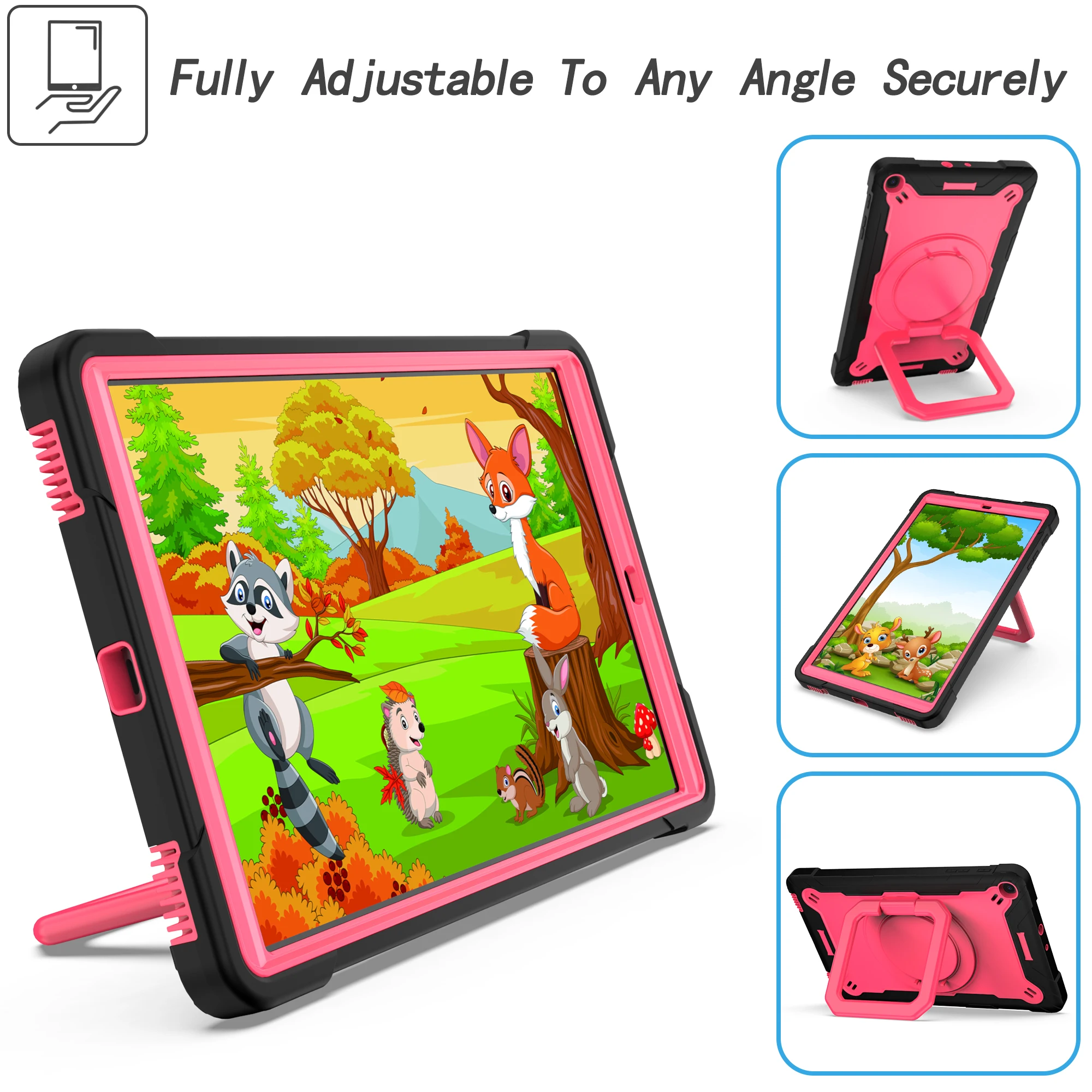 360 Rotating Case for Samsung Galaxy Tab A7 SM-T500 T505 T507 Lite T220 T225 A 10.1 T510 T515 A 8.0 T290 T295 Handle Grip Cover