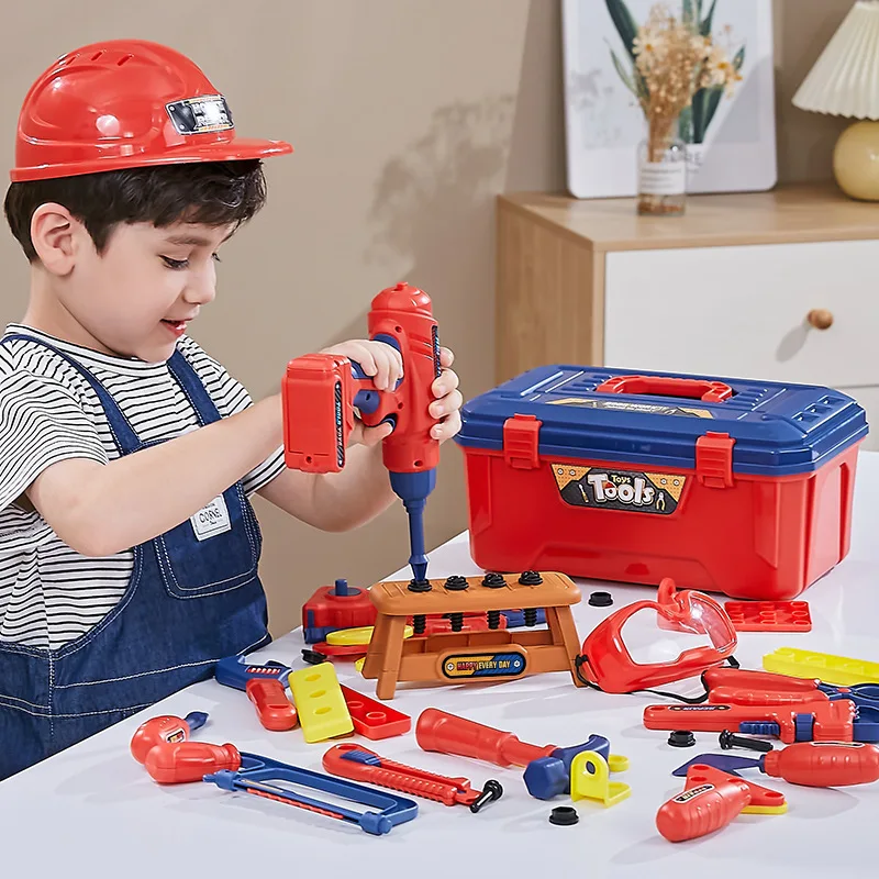 Children's Toolbox Simulation Repair Assembly And Disassembly Electric Screwdriver Play House Diy Educational Toy Boy Gift