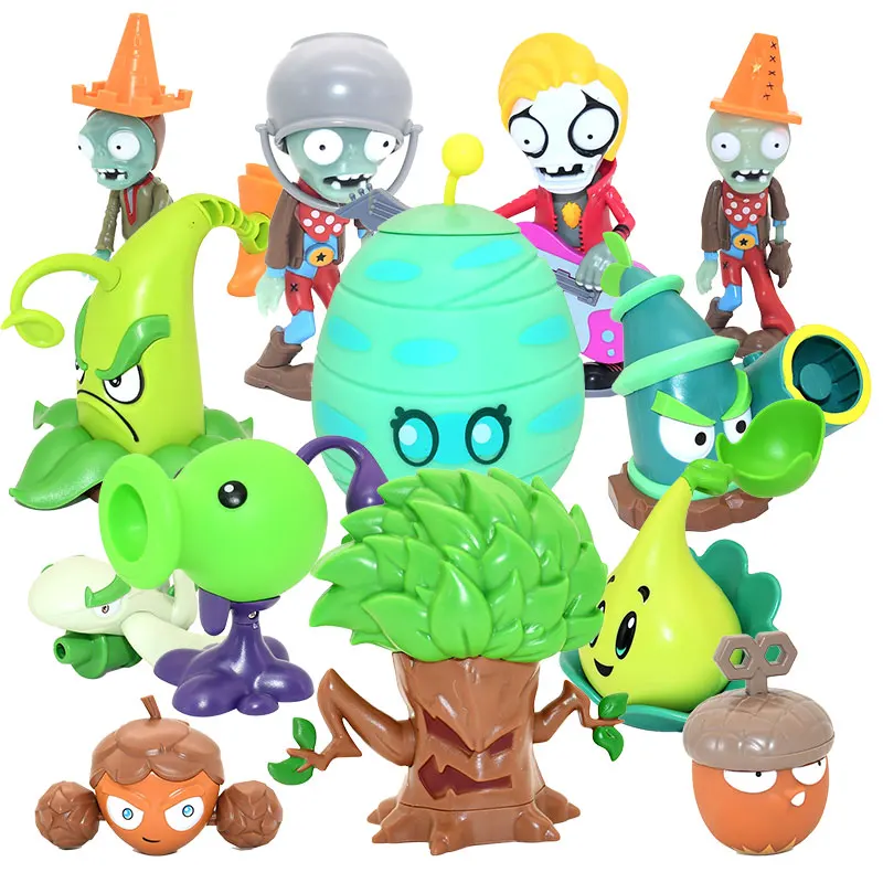 Plants vs Zombie Anime Figure PVZ Conehead Boss Gargantuar Dr. Zomboss Peashooter Action Figure Model Toy Birthday Gift For Boys