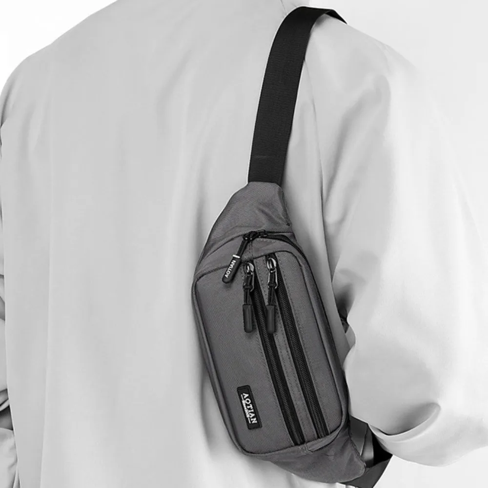 Large Capacity Running Waist Bags Wear-resistant Lightweight Sports Phone Bag Waterproof Multi-function Men Chest Bag