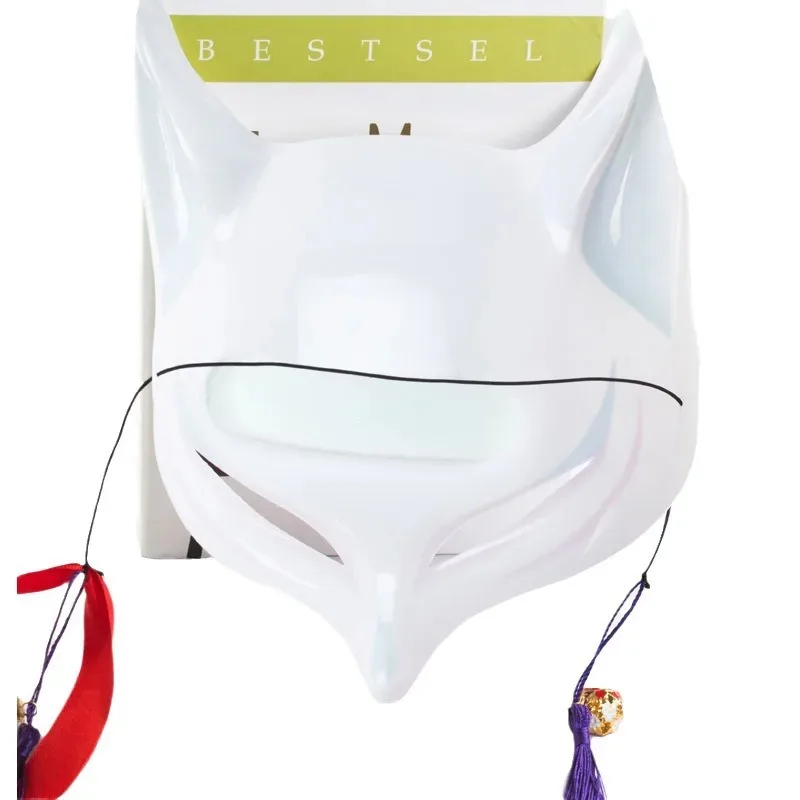 2025 yiyi Draw Demon and Wind Half Full Cat Face Mask Anime Fox Cos