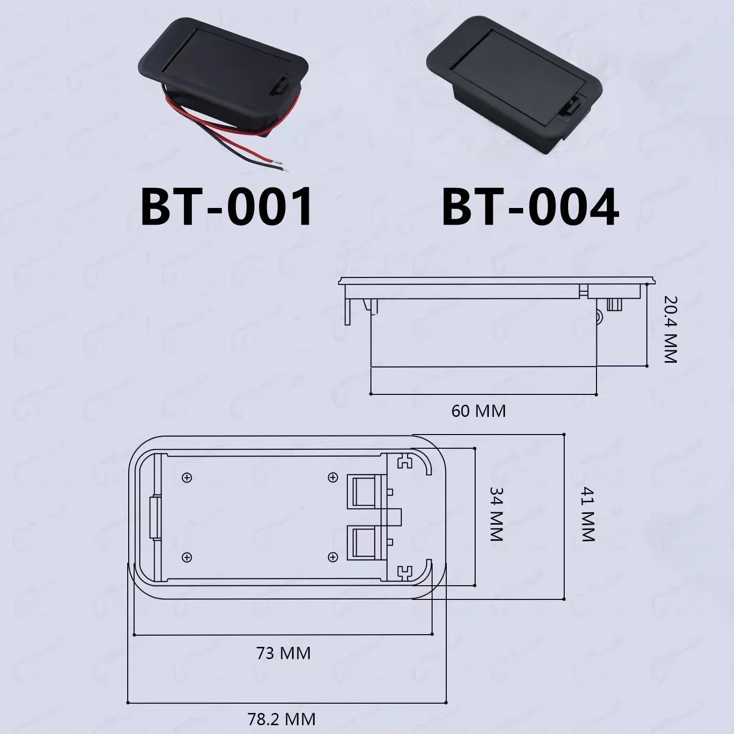 9V Battery Box / Battery Case For Electric Guitar Bass / Active Pickup - KR(Origin)