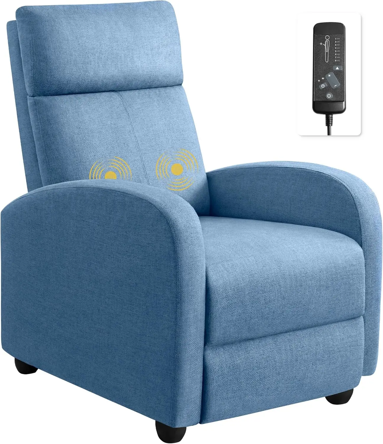 Chair for Living Room Adjustable Fabric Reclining Chair Home Theater Seating Modern Winback Single Sofa for Adults with Footrest