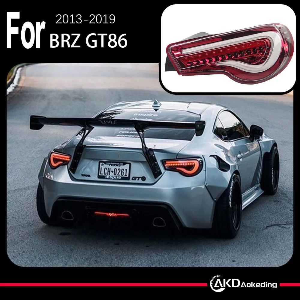

Модель автомобиля AKD для Toyota 86 GT86 Subaru BRZ, задние фонари 2013-2019, светодиодный задний фонарь, тормозной динамический сигнал, автоаксессуары для заднего хода